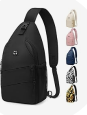 EVANCARY Small Sling Bag for Women Men, Sling Backpack Chest Daypack Crossbody Bag for Travel Outdoor Hiking