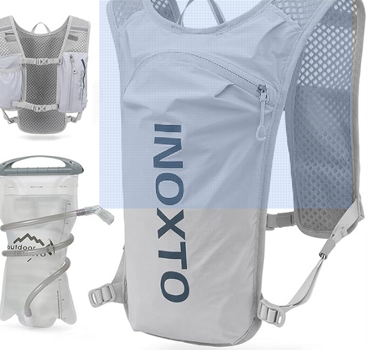 INOXTO Running Hydration Vest Backpack,Lightweight Insulated Pack with 1.5L Water Bladder Bag Daypack for Hiking Trail Running Cycling Race Marathon for Women Men