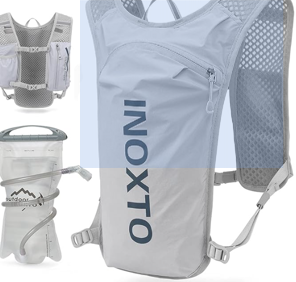 INOXTO Running Hydration Vest Backpack,Lightweight Insulated Pack with 1.5L Water Bladder Bag Daypack for Hiking Trail Running Cycling Race Marathon for Women Men